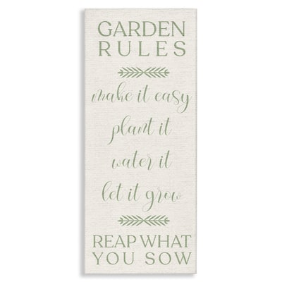 Stupell Country Garden Rules Canvas Wall Art Design By Lil' Rue