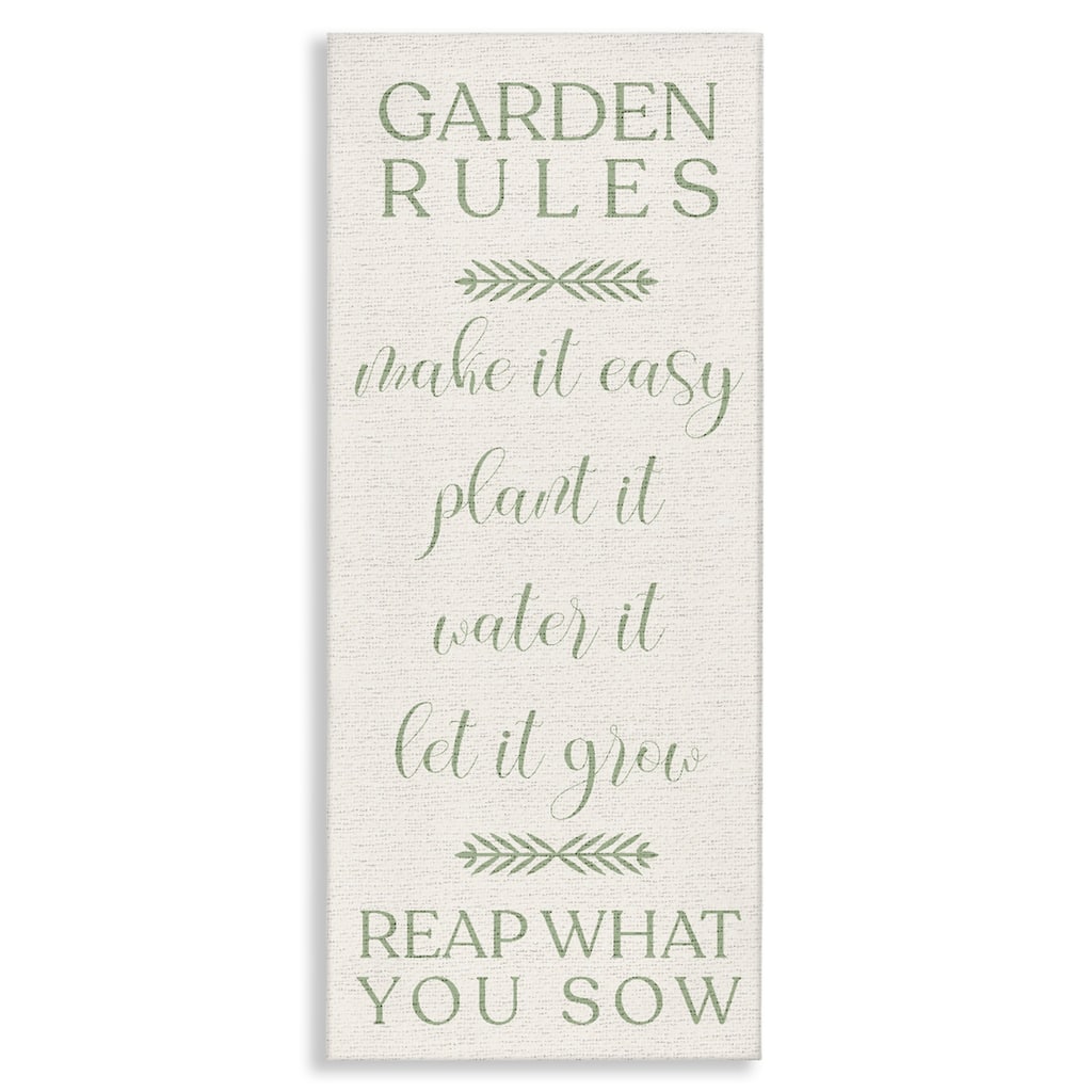 Stupell Country Garden Rules Canvas Wall Art Design By Lil' Rue