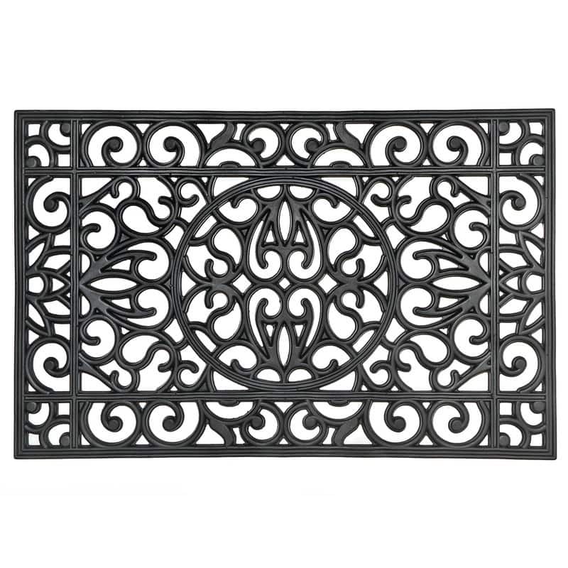 Black Rubber Grill Mat (23 X 36) (Circle) - Big