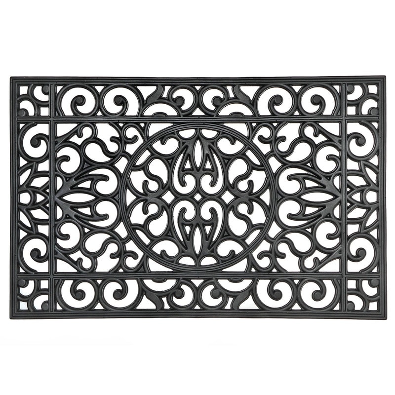 Black Rubber Grill Mat 23 X 36 Circle Big