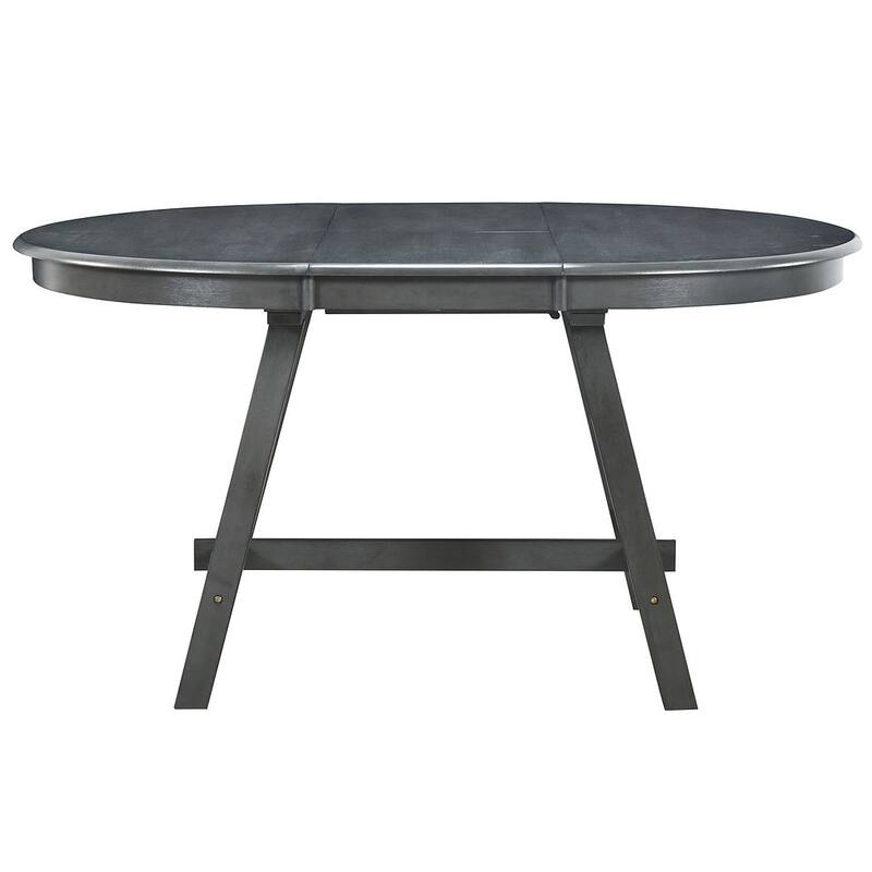 5 PCS Wood Dining Table Set for 4 Round Extendable Table with 4 Chairs