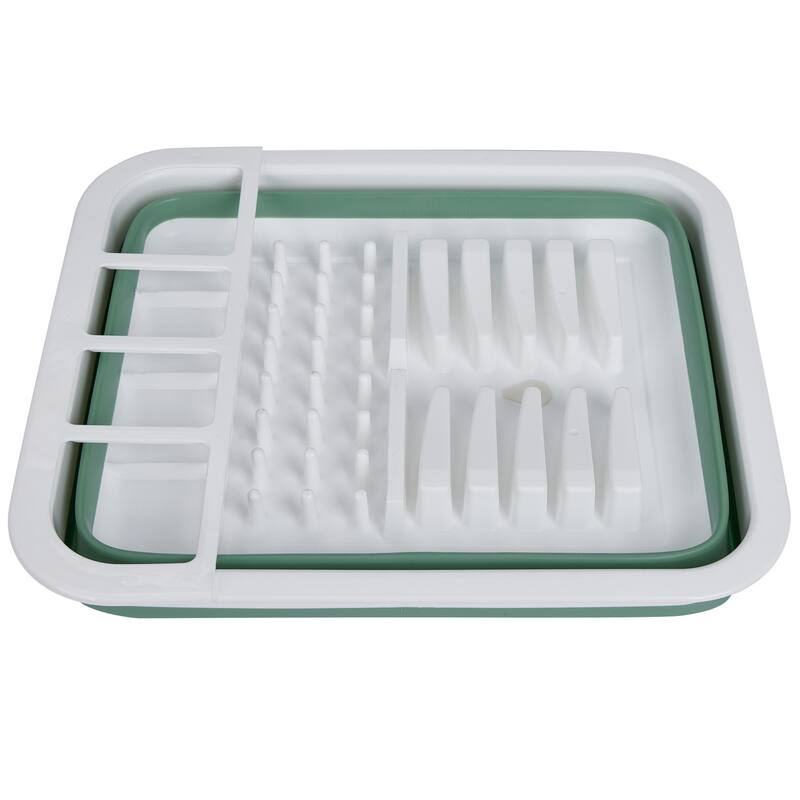 Kitchen Details Collapsible Dish Rack in Sage