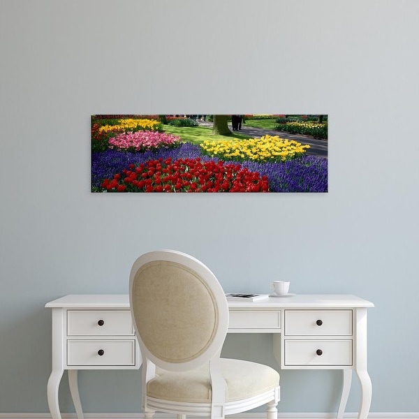 Easy Art Prints Panoramic Images's 'Keukenhof Garden, Lisse, The Netherlands' Premium Canvas Art
