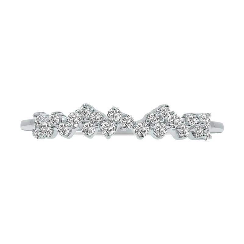 Marquee 1/4 CTW Lab Grown Diamond Ring in 10K White Gold (F-G Color, VS1- VS2 Clarity)