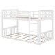 preview thumbnail 7 of 13, Twin Over Twin Bunk Bed with Ladder,Designed for Your Safety， White