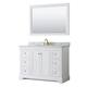 Option White / White Carrara Marble Top / Brushed Gold