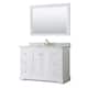 Option White / White Carrara Marble Top / Brushed Gold