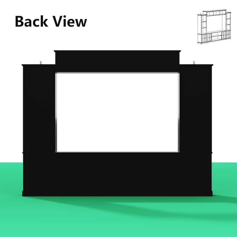 Living Room Set with TV Stand and Two Bookcases Doors 102"/68.1"W
