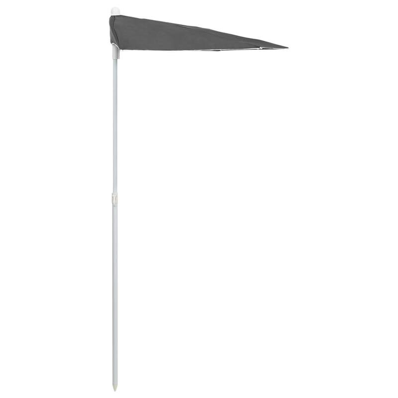 70.9"x35.4" Garden Half Parasol with Pole 8 Colors