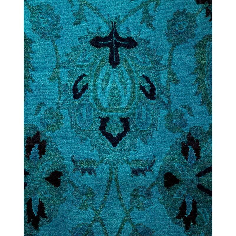 Overdyed, One-of-a-Kind Hand-Knotted Area Rug - Blue - 4' 0" x 6' 6"