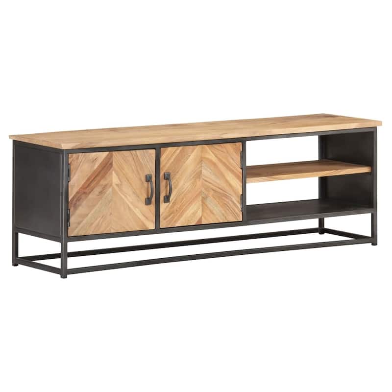 vidaXL TV Stand 47.2"x11.8"x15.7" Solid Wood Acacia