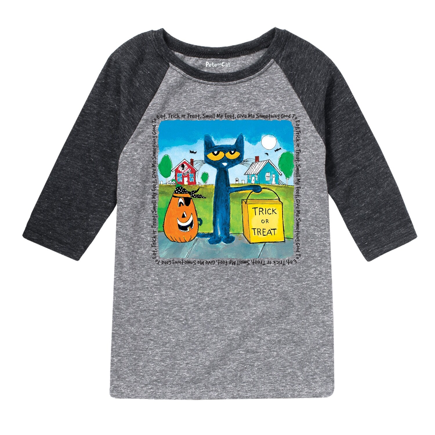 Shop Pete The Cat Trick Or Treat Youth Raglan Ath Hea Hea