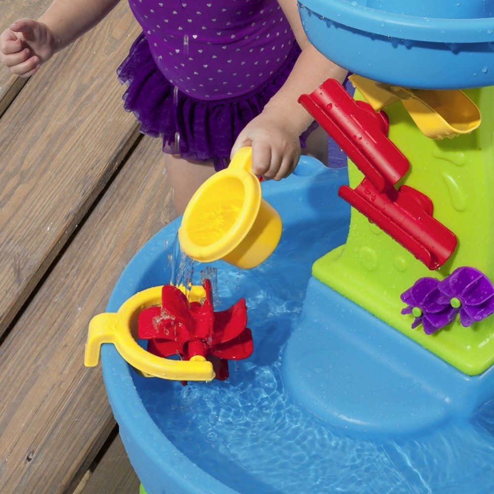 rain showers splash pond sand and water table step2