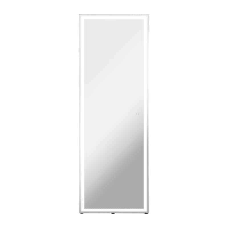Pax Full-length Rectangular Frameless Anti-Fog Aluminum Front-lit Tri-color LED Freestand/Hang Mirror with Smart Touch Control