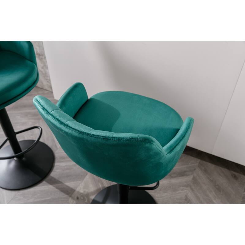 Bar Stools Set of 2,Adjustable Barstools with Back and Footrest, Counter Height Bar Chairs for Kitchen,Pub