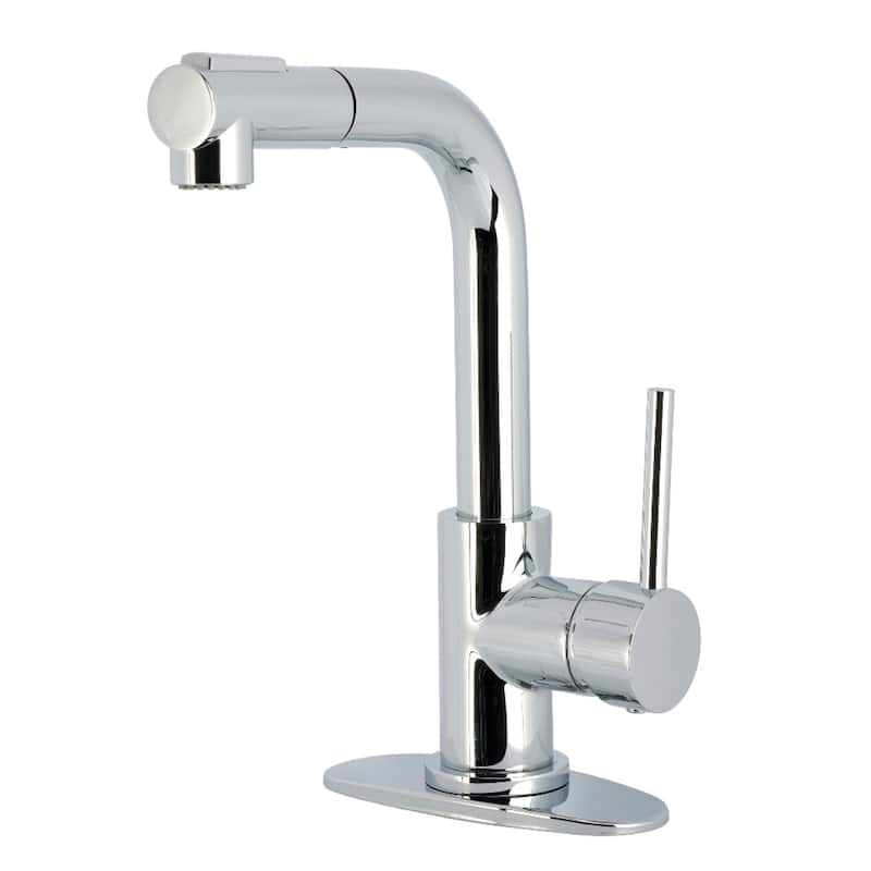 Kingston Brass Essex Double-Handle Wall-Mount Pre-Rinse Bridge Kitchen Faucet - Polished Chrome