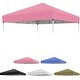 preview thumbnail 14 of 23, 10x10FT Canopy Replacement Top, Waterproof UV Resistant Tent Cover with Air Vent White Pink - 10x10FT
