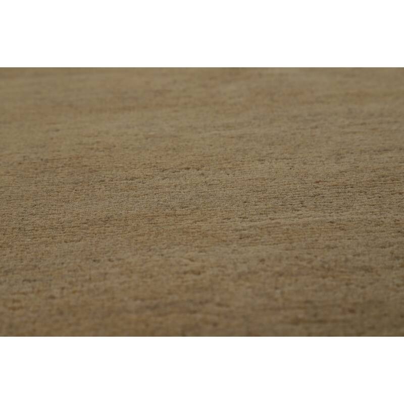 Muted Gabbeh Oriental Area Rug Hand-Knotted Wool Carpet - 8'1" x 9'10"