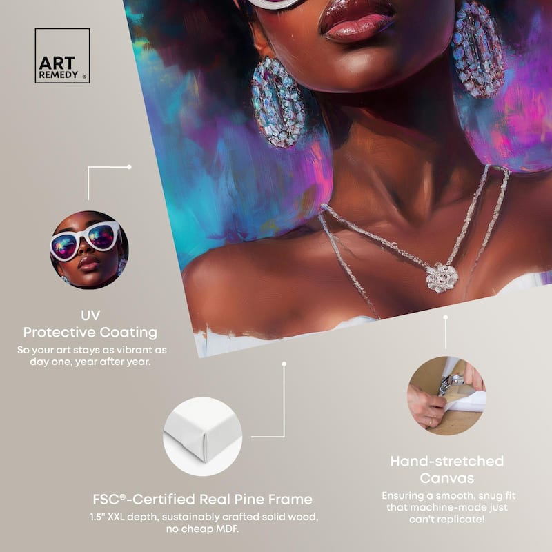 Bold Colorful Curls Canvas by Art Remedy, Gallery Wrapped