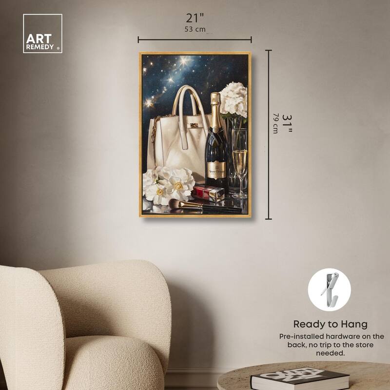 Cheers to Starry Glam Canvas by Art Remedy
