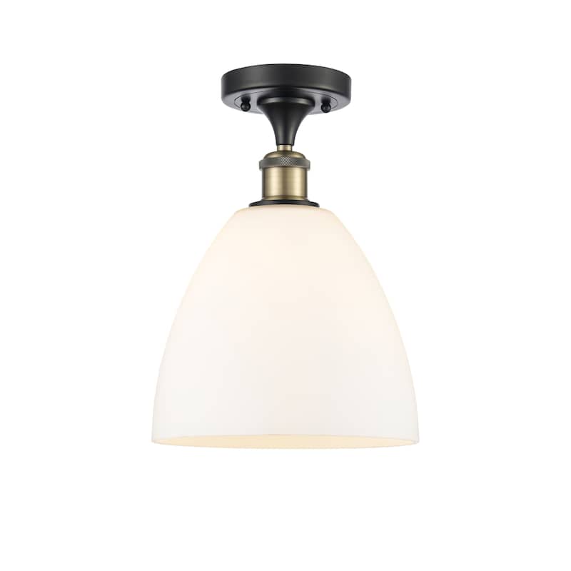 Innovations Lighting Bristol Glass - 1 Light 9" Semi-Flush Mount