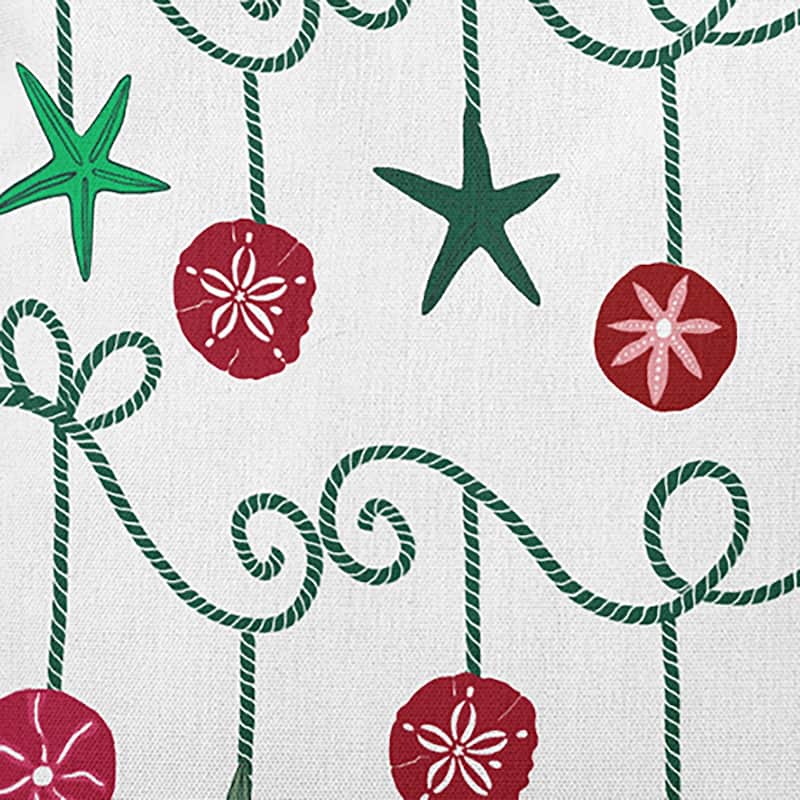 Sea Ornaments Beachy Christmas Accent Pillow