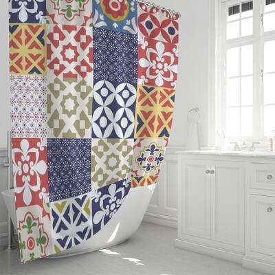 Daily Boutik Quilt Print Style Shower Curtain 72"X72"