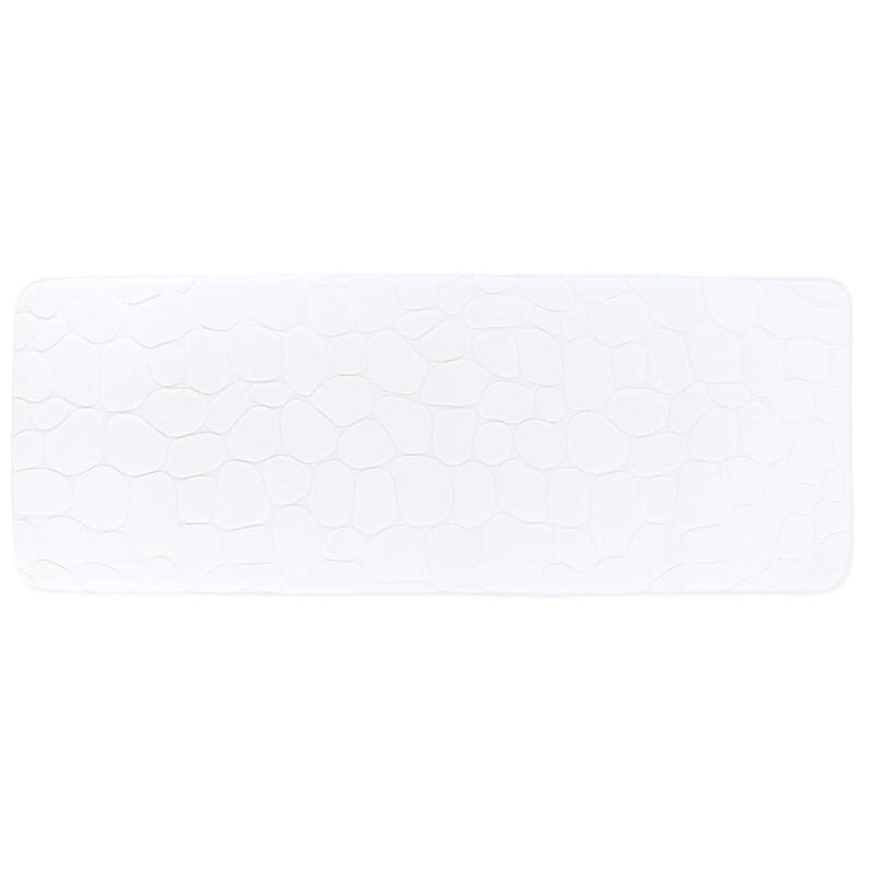 Memory Foam Runner Bath Mat Pebble Design 48x18