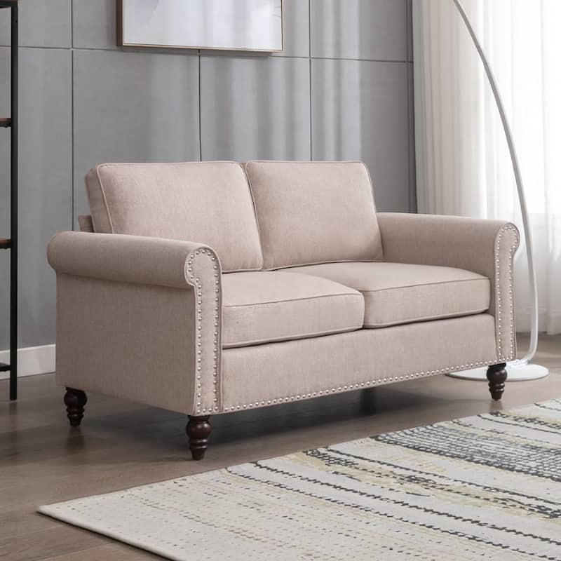 Mixoy Modern Sofa, Loveseat - Beige