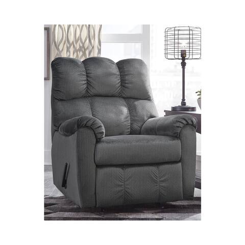 Signature Design by Ashley Foxfield Contemporary Rocker Recliner Charcoal