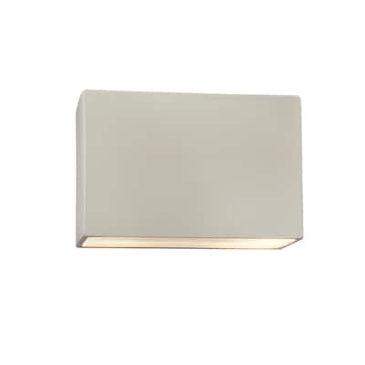 Justice Design Group Ambiance ADA Outdoor Large Ceramic Rectangle Wall Sconce with Open Top & Bottom