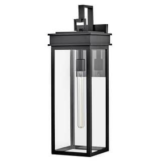 Lark 82065 Cole 1 Light 25" Tall Outdoor Wall Sconce with Clear Glass