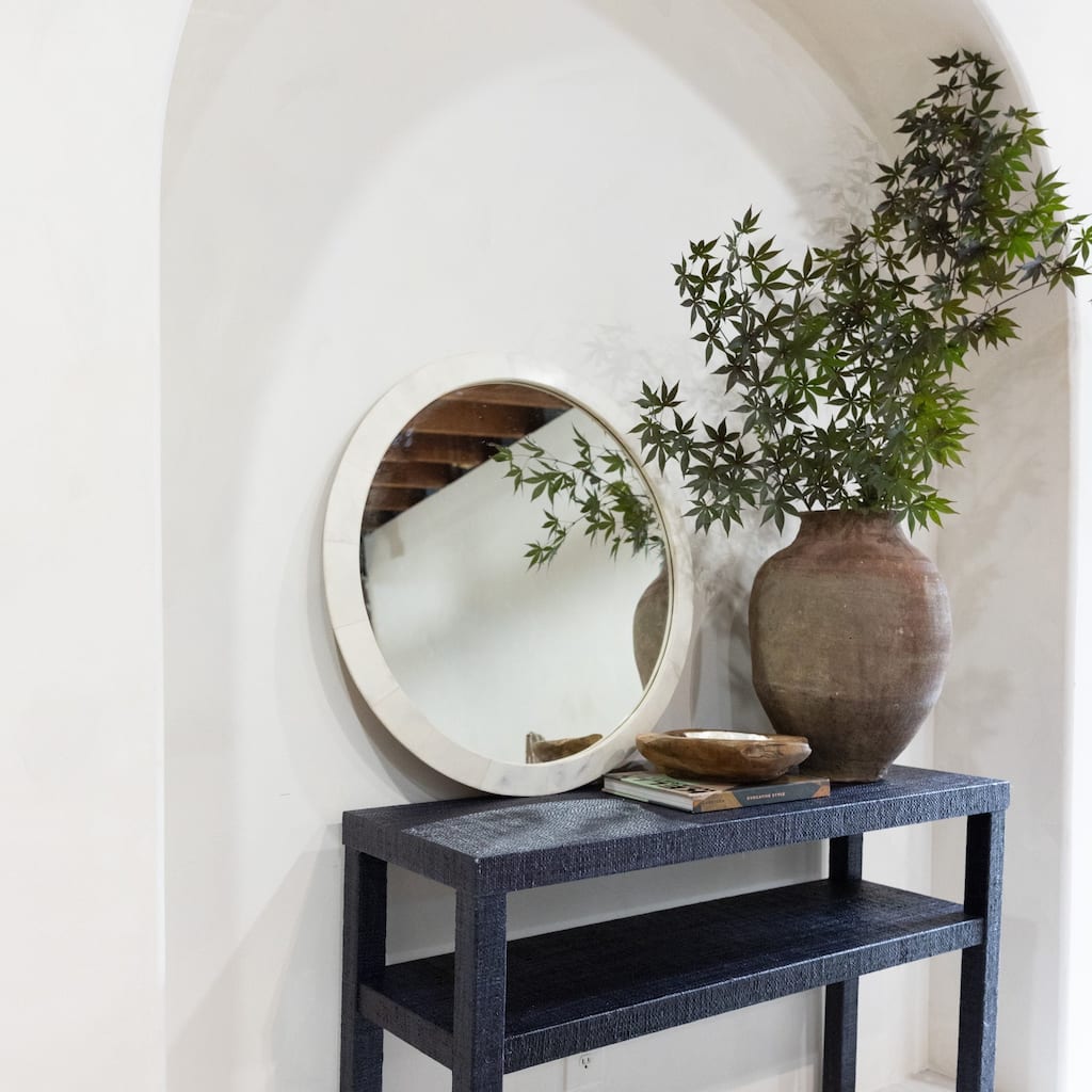 Indigo Road by Egypt Sherrod x East at Main Capri Round Mirror
