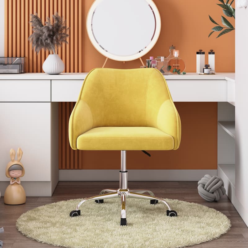 Corvus Braff Velvet Upholstered Adjustable Ergonomic Office Chair