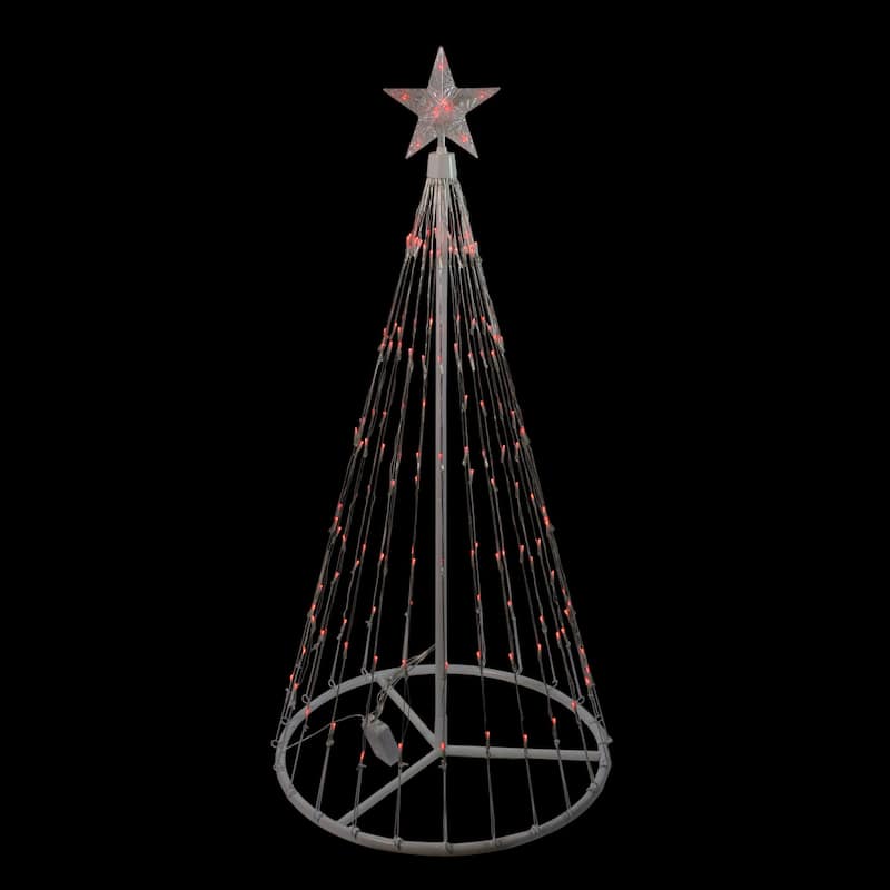 4' Red LED Lighted Christmas Tree Show Cone Outdoor Decoration