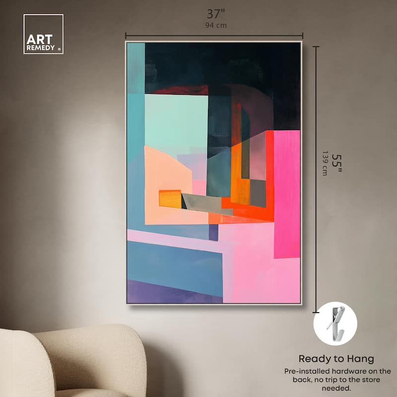 Color Blocks I Canvas by Art Remedy