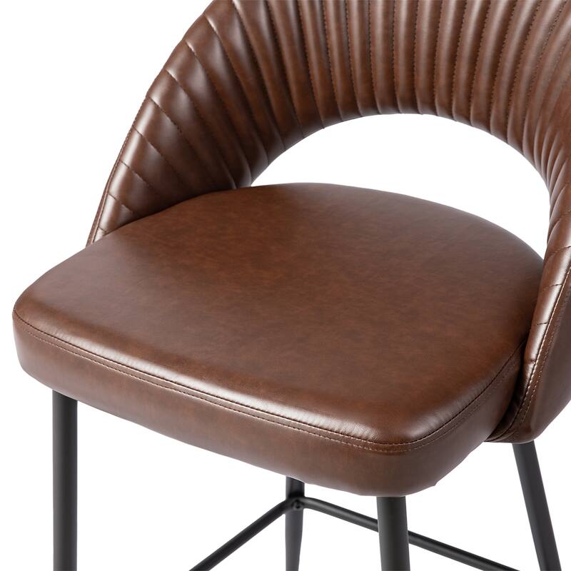 Glitzhome Set of 2 41"H Modern Tapered Leg Counter or High Bar Stools