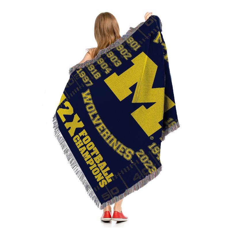 NCAA Big Ten Conference School Tapestry Throw Blanket