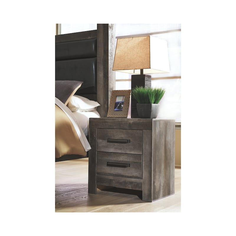 Wynnlow Two Drawer Night Stand - Casual Style - Gray