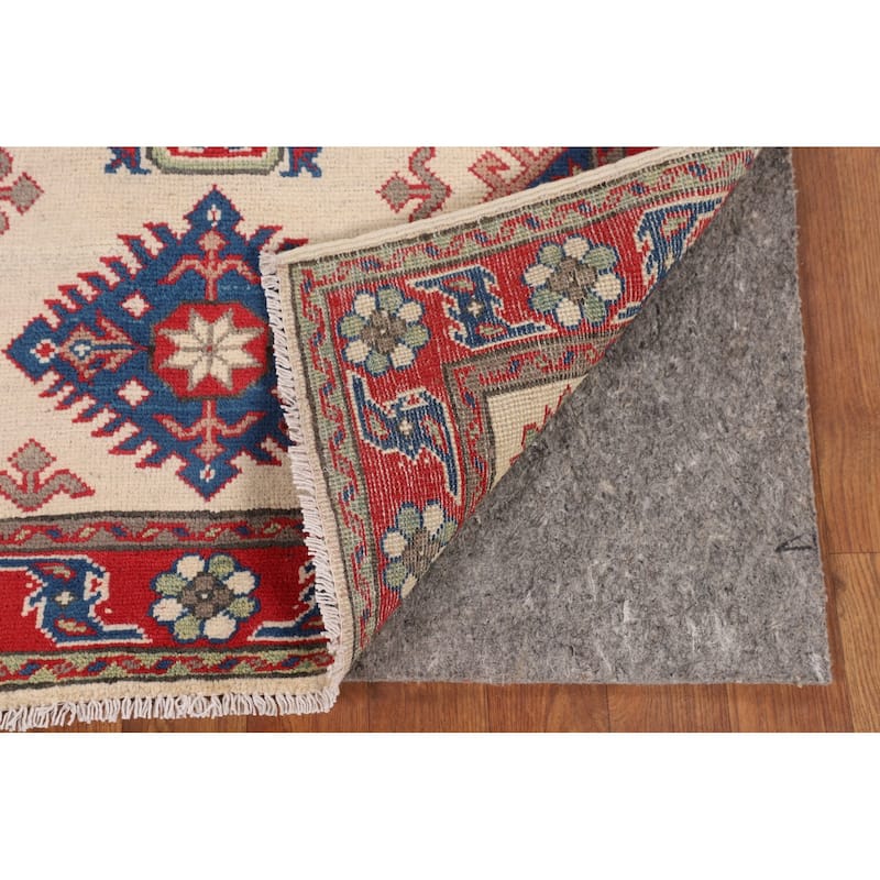 Traditional Red Kazak Foyer Rug Hand-Knotted Wool Carpet - 2'10" x 3'11"
