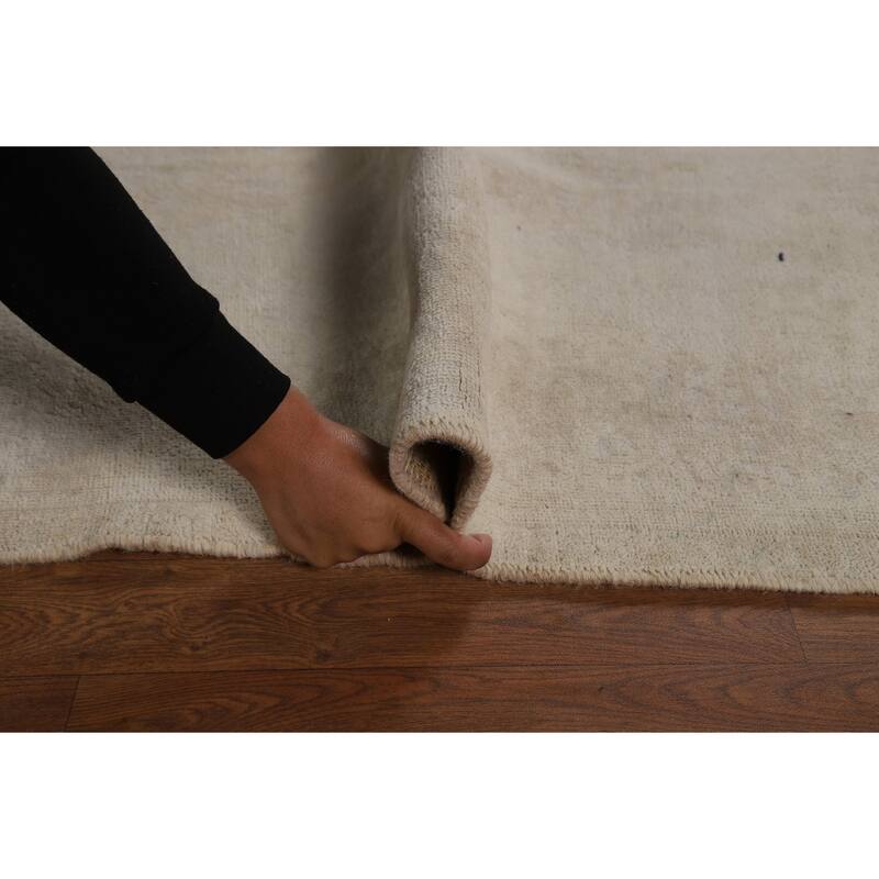 Distressed Tabriz Persian Vintage Rug Bedroom Handmade Wool Carpet - 6'6" x 10'4"
