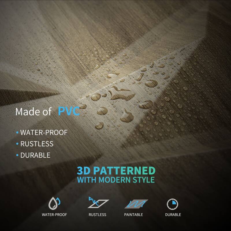 Art3d 3D Wall Panels PVC Diamond Design (32 Sq.Ft)