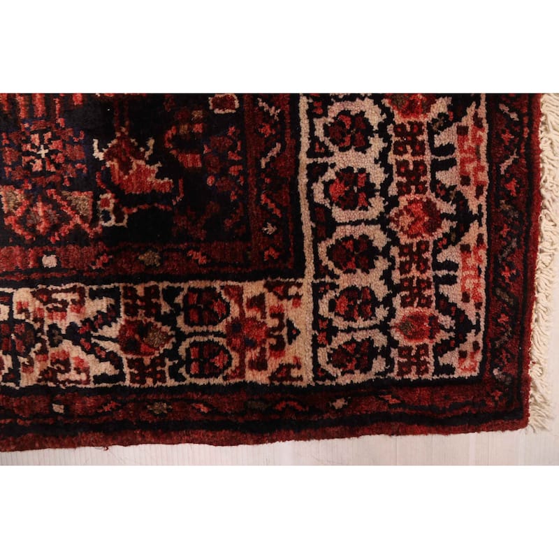 ECARPETGALLERY Hand-knotted Andelz Black, Red Wool Rug - 3'8 x 10'8