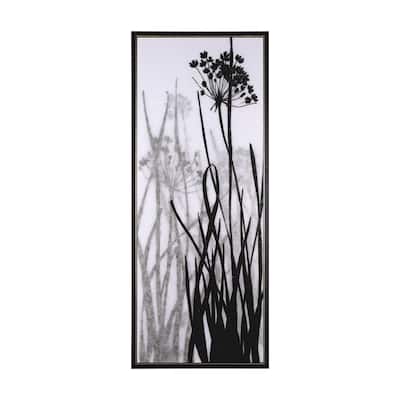 Floral Silhouette I Framed Canvas Art Print