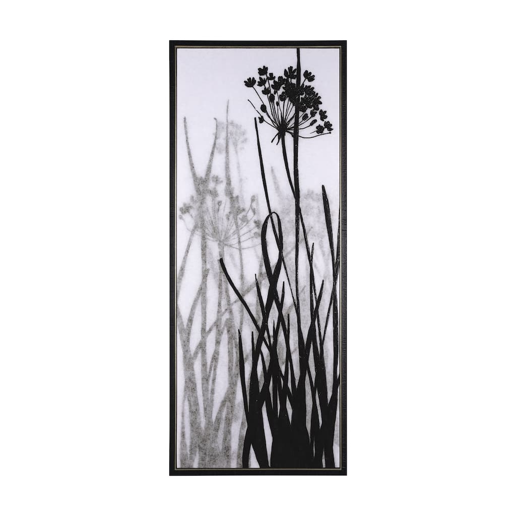 Floral Silhouette I Framed Canvas Art Print