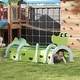 preview thumbnail 1 of 7, Qaba Kids Play Tunnel, Toddler Tunnel for Kids to Crawl , Crocodile Design Tunnel for Indoor or Outdoor Playground, Green 5-7 Years
