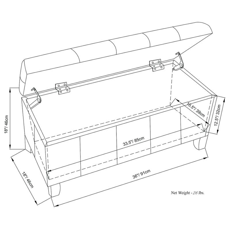 Modern Storage Ottoman Bench