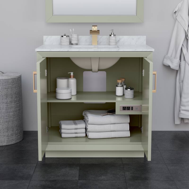 Strada 36-inch Single Vanity, Quartz Top