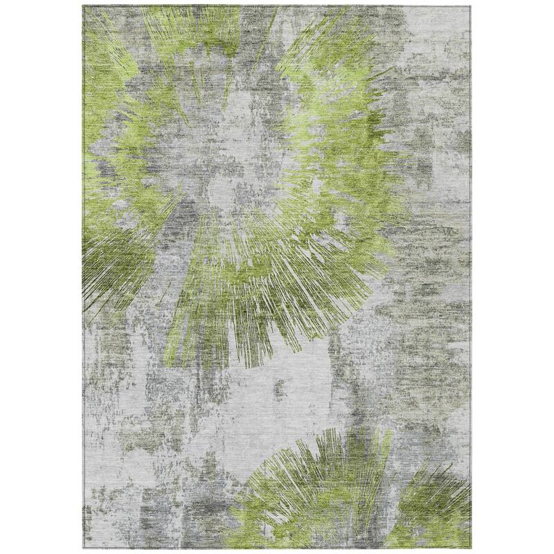 HomeRoots Abstract Transitional Rectangle Outdoor Rug
