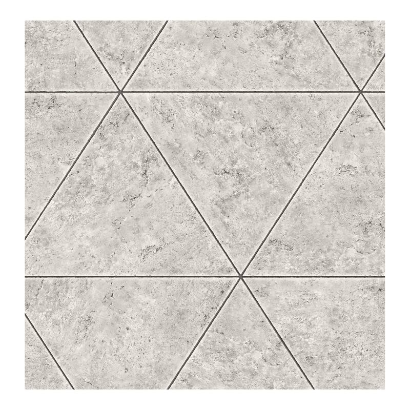 Fine Decor Benson Grey Marble Triangle Wallpaper - 20.5 x 396 x 0.025